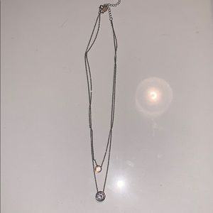 Loft double stud necklace